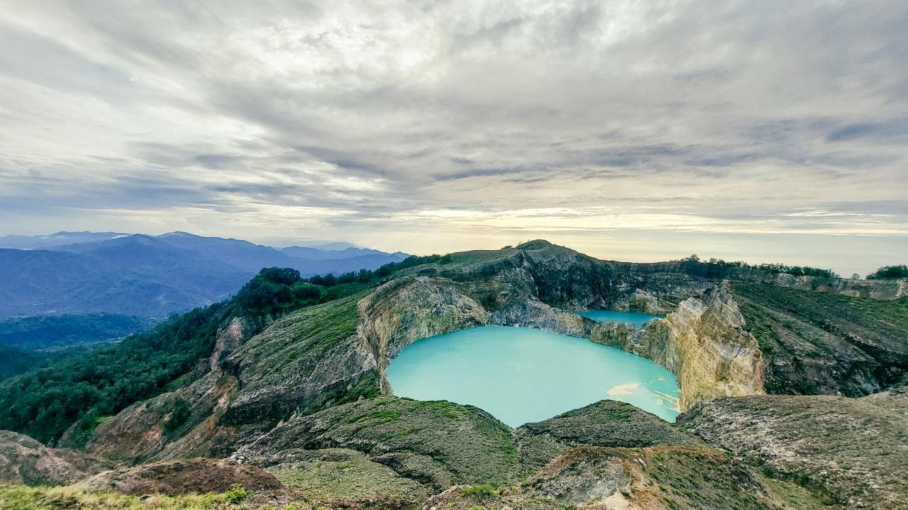 Mountain landscape with clouds